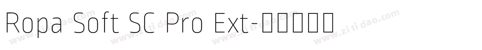 Ropa Soft SC Pro Ext字体转换